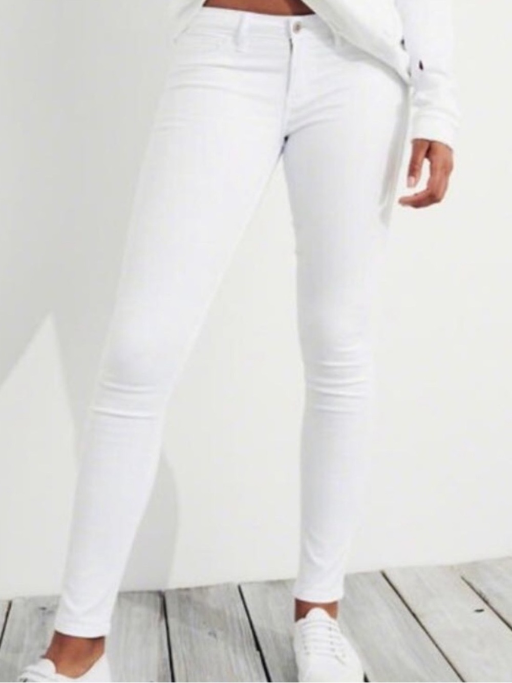 Hollister White denim  Women's Skinny Jeans w26 x L33 sz 3L jr stretch